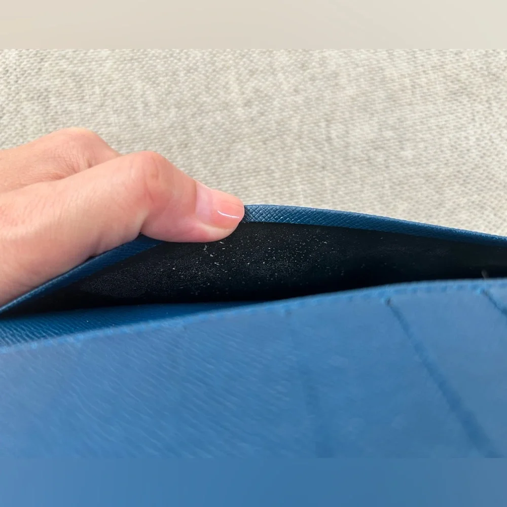 Louis Vuitton Blue Epi Leather Bi-Fold Long Wallet